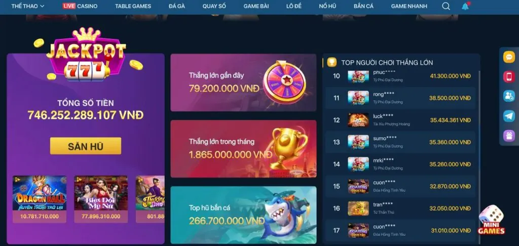 Giao diện cá cược trực tiếp của poker nổ hũ